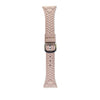 Correa de cuero con relieve en forma de corazón de 22 mm para reloj Garmin Venu 3 (rosa)