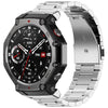 Correa de acero inoxidable de tres cuentas para reloj Amazfit T-REX 3 (plateada)