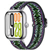 Correa de reloj trenzada de nailon para Redmi Watch 6 / Watch 5 / Watch 4 (Verde Nacional Morado)