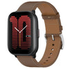 Correa de cuero para reloj Amazfit Active Press Button de 20 mm (marrón)
