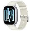 Correa de cuero de 22 mm con botón pulsador para Redmi Watch 5 Active/Watch 5 Lite (blanca)
