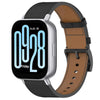 Correa de cuero de 22 mm con botón pulsador para Redmi Watch 5 Active/Watch 5 Lite (negra)