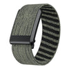 Correa de reloj de nailon con diseño decorativo y fuerza elástica para WHOOP 4.0 (gris y verde)