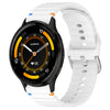 Correa de silicona de 22 mm con costuras onduladas para reloj Garmin Venu 3 (blanca)