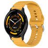 Correa de silicona de 22 mm con costuras onduladas para reloj Garmin Venu 3 (amarilla)
