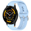 Correa de silicona de 22 mm con costuras onduladas para reloj Garmin Venu 3 (azul claro)