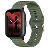 Correa de silicona para reloj Amazfit Active de 20 mm con costuras onduladas (verde militar)