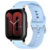Correa de silicona con costuras onduladas de grano para reloj Amazfit Active de 20 mm (azul claro)