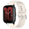 Correa de silicona con costuras de grano ondulado de 20 mm para reloj Amazfit Active (Starlight)