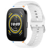 Correa de silicona de 22 mm con costuras onduladas para reloj Amazfit Bip 5/GTR 4 (blanca)