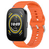 Correa de silicona de 22 mm con costuras onduladas para reloj Amazfit Bip 5/GTR 4 (naranja)