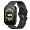 Correa de silicona de 22 mm con costuras onduladas para reloj Amazfit Bip 5/GTR 4 (negra)