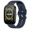 Correa de silicona de 22 mm con costuras onduladas para reloj Amazfit Bip 5/GTR 4 (azul medianoche)