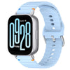 Correa de silicona de 22 mm con costuras onduladas para Redmi Watch 5 Active/Watch 5 Lite (azul claro)