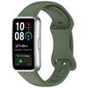 Correa de silicona con hebilla de mariposa para Huawei Band 10 (verde oscuro)