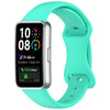 Correa de silicona con hebilla de mariposa para Huawei Band 10 (verde azulado)