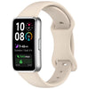 Correa de silicona con hebilla de mariposa para Huawei Band 10 (blanco marfil)