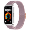 Correa de reloj trenzada elástica de nailon con hebilla deslizante para Huawei Band 10/10 NFC/9/9 NFC (morado claro)