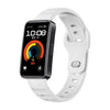 Correa de reloj de silicona con hebilla inversa de metal de color sólido para Huawei Band 10/10 NFC (blanca)