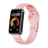 Correa de reloj de silicona con hebilla inversa de metal de color sólido para Huawei Band 10/10 NFC (rosa)