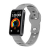 Correa de reloj de silicona con hebilla inversa de metal de color sólido para Huawei Band 10/10 NFC (gris)