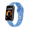 Correa de reloj de silicona con hebilla inversa de metal de color sólido para Huawei Band 10/10 NFC (azul cielo)