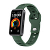 Correa de reloj de silicona con hebilla inversa de metal de color sólido para Huawei Band 10/10 NFC (verde campo)