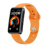 Correa de reloj de silicona plana con hebilla inversa de metal de color sólido para Huawei Band 10/10 NFC (naranja)