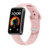 Correa de reloj de silicona plana con hebilla inversa de metal de color sólido para Huawei Band 10/10 NFC (rosa)