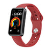 Correa de reloj de silicona plana con hebilla inversa de metal de color sólido para Huawei Band 10/10 NFC (roja)