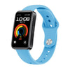 Correa de reloj de silicona plana con hebilla inversa de metal de color sólido para Huawei Band 10/10 NFC (azul cielo)