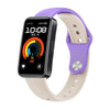 Correa de reloj de silicona plana con hebilla inversa de metal de color sólido para Huawei Band 10/10 NFC (púrpura estrellado)