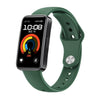 Correa de reloj de silicona plana con hebilla inversa de metal de color sólido para Huawei Band 10/10 NFC (verde campo)