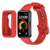 Estuche con botones de color para Huawei Band 10/9/8, correa de silicona integrada (rojo)