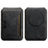 Estuche para tarjetas magnéticas MagSafe Suteni S3 con textura de piel de vaca (negro)
