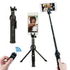 YUNTENG VCT-992 Palo selfie extensible de aleación de aluminio, trípode de mesa integrado con control remoto