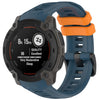 Correa de silicona transpirable para Garmin Instinct E de 45 mm (azul y naranja)