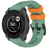 Correa de silicona transpirable para reloj Garmin Instinct E de 40 mm (verde y naranja)