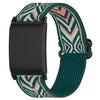Correa de reloj trenzada elástica de nailon con hebilla deslizante para WHOOP 5.0/4.0 (estampado verde)