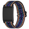 Correa de reloj trenzada elástica de nailon con hebilla deslizante para WHOOP 5.0/4.0 (azul y morado)