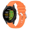 Correa de silicona con hebilla plateada brillante líquida para Garmin Approach S50 de 20 mm (naranja)