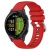 Correa de silicona con hebilla plateada brillante líquida para Garmin Approach S50 de 20 mm (roja)