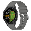 Correa de silicona con hebilla plateada brillante para Garmin Approach S50 de 20 mm (gris oscuro)