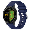 Correa de silicona con hebilla plateada brillante para Garmin Approach S50 de 20 mm (azul oscuro)