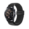 Correa de reloj trenzada de nailon con hebilla magnética de 22 mm (negra)