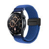 Correa de reloj trenzada de nailon con hebilla magnética de 22 mm (azul)