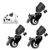 YUNTENG VCT-800 - Rodillos para trípode de estudio fotográfico (3 unidades)