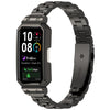 Correa de acero inoxidable con tres cuentas integradas para Huawei Band 10/10 NFC/9/9 NFC (negra)