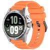 Correa de silicona con hebilla de acero negra para Ticwatch Atlas/Pro 5 Enduro (naranja)