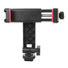 KY18 - Soporte de zapata fría para cámara DSLR con abrazadera giratoria para teléfono móvil